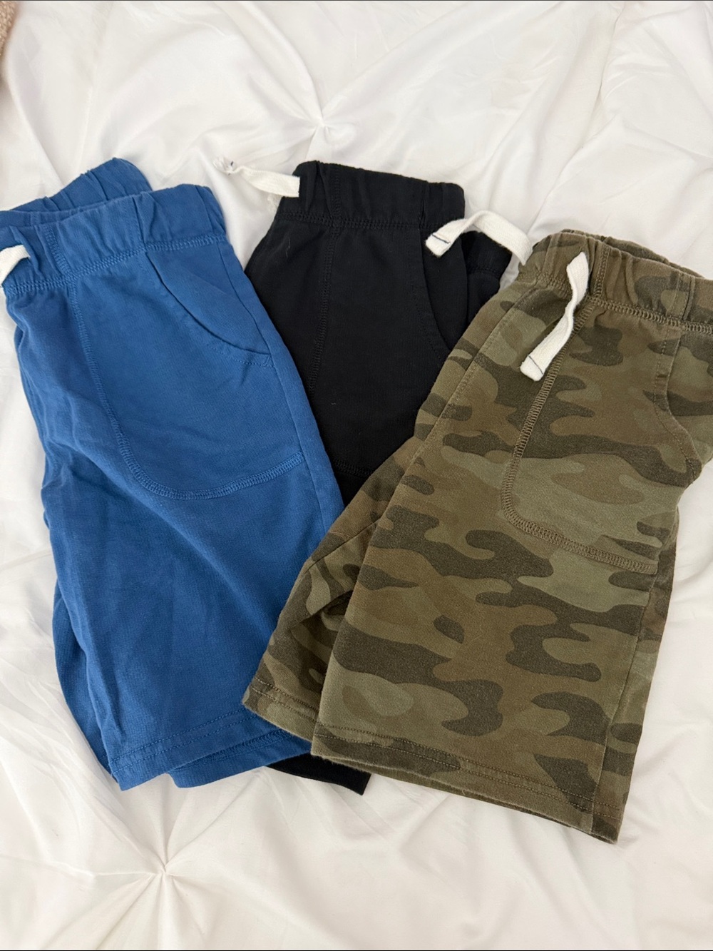 Carters Kids' Pull-On Shorts - Blue, Black, Camo size 8 boys